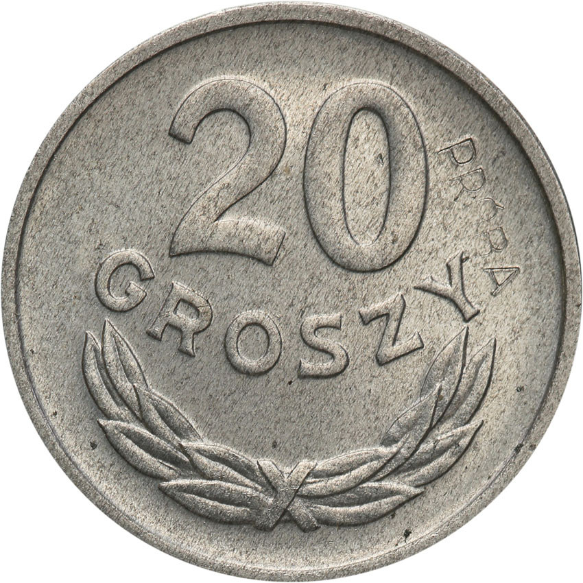 PRL. Próba aluminium 20 groszy 1949